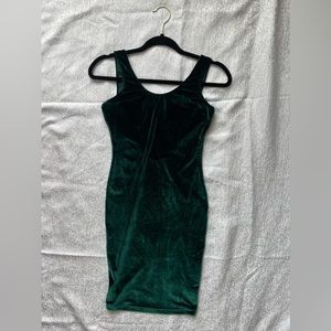 American Apparel Emerald green velvet dress